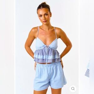 Summery Beach Ruffled Top